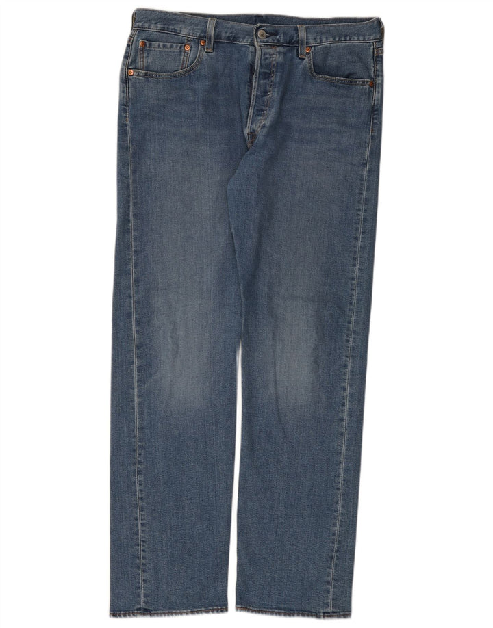 Levi's Masculino 501 Straight Jeans W33 L32 Azul Algodão