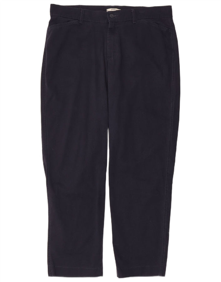 Calça feminina casual reta LEE US 18 2XL W40 L31 algodão azul marinho