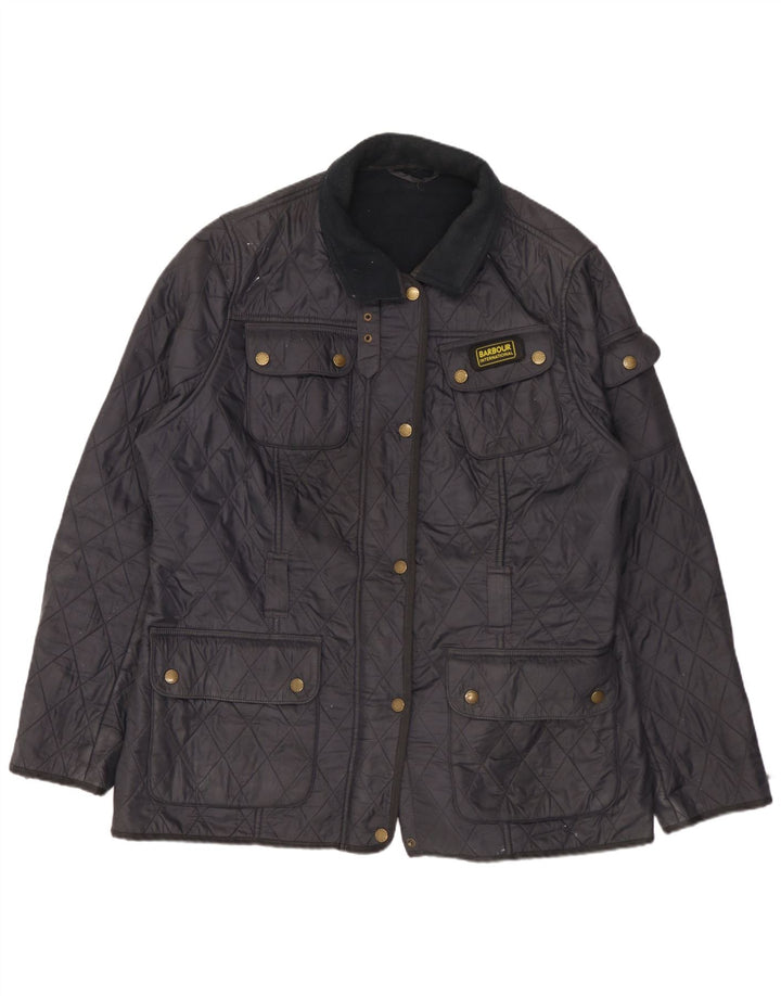Jaqueta acolchoada feminina Barbour UK 20 2XL azul marinho
