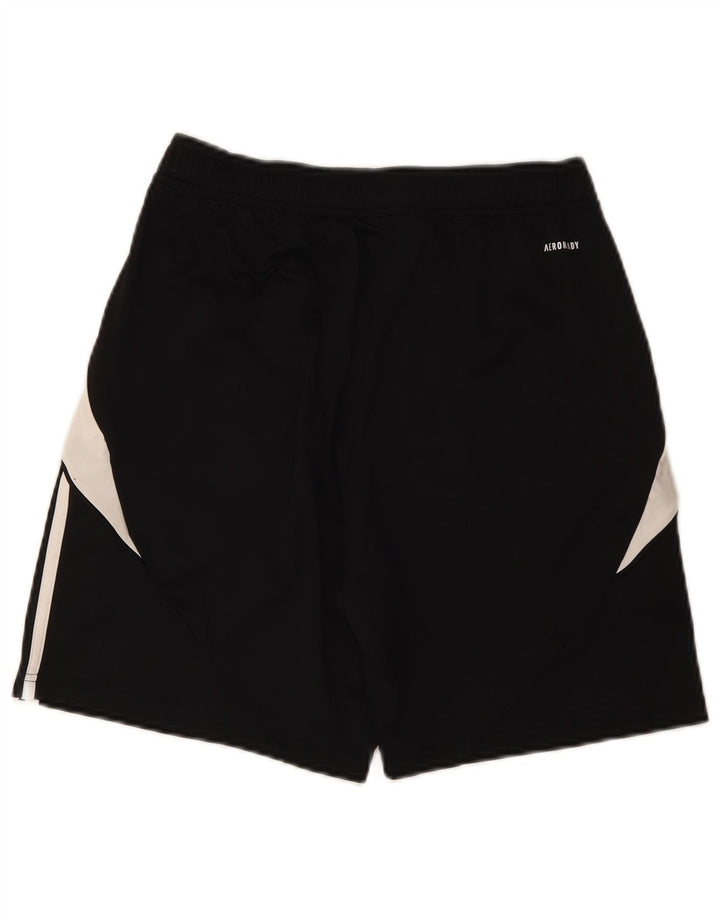 Shorts esportivos masculinos Adidas Aeroready Regular Fit médio preto colorblock