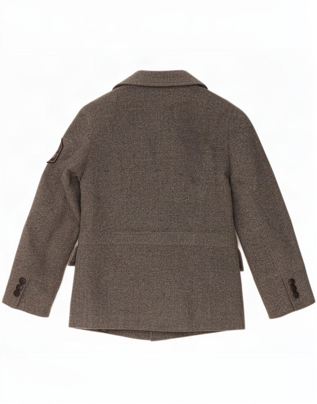 Casaco masculino Zara Pea Coat UK 40 grande lã cinza