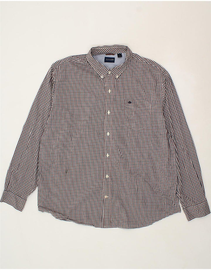 DOCKERS Mens Shirt 2XL Multicoloured Gingham Cotton Vintage Dockers and Second-Hand Dockers from Messina Hembry 