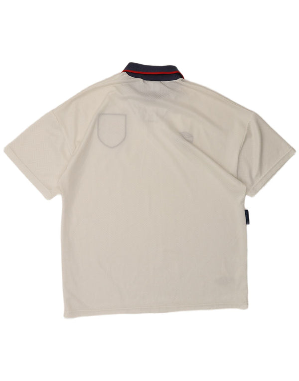 Camisa de futebol masculina Umbro Inglaterra Home 1993-1995 XL branca esportiva