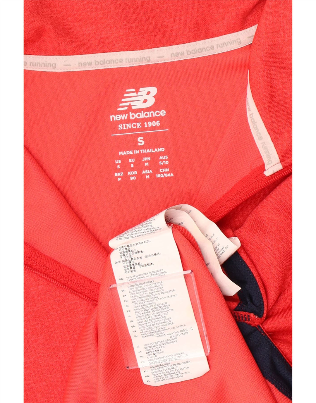 NEW BALANCE Pulôver gráfico feminino Top de treino Reino Unido 10 pequeno laranja