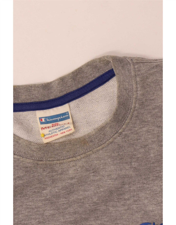 Champion moletom masculino jumper médio cinza algodão manchado