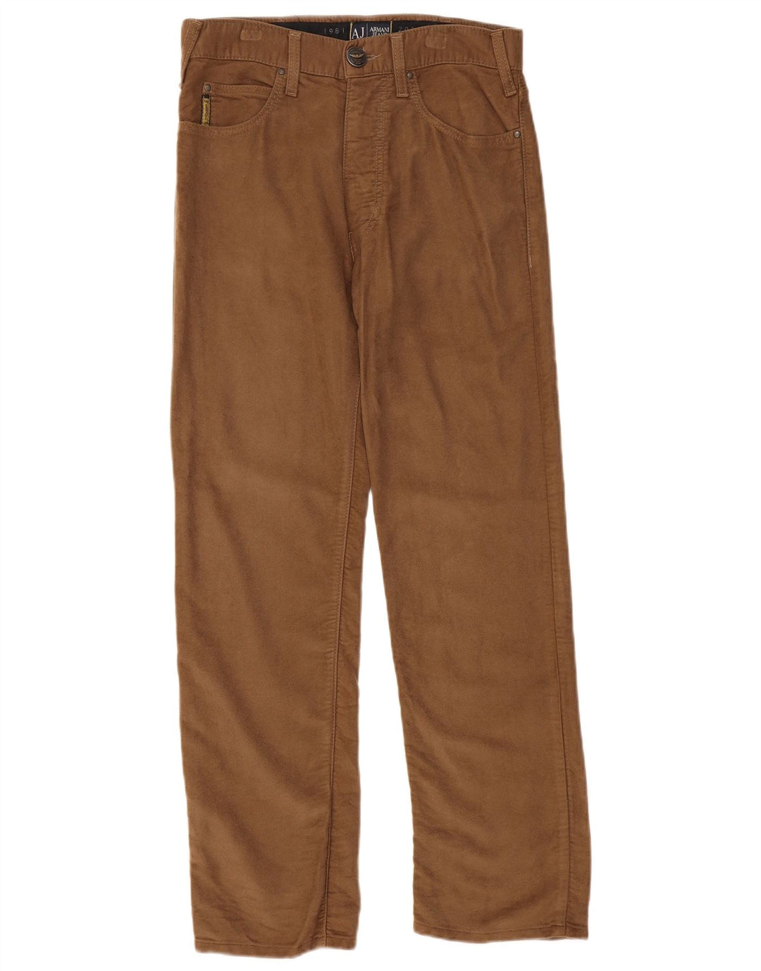 Calça masculina reta casual ARMANI W29 L30 marrom viscose