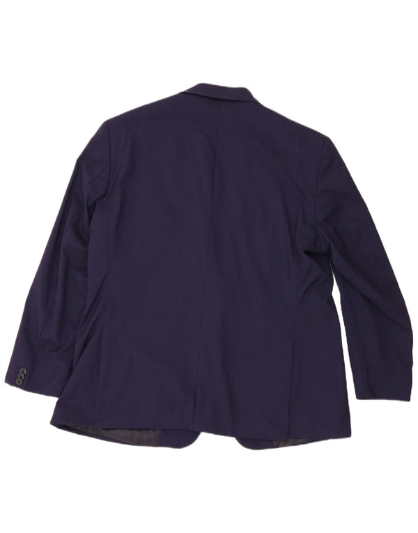 Jaqueta blazer masculina Pierre Cardin com 2 botões Reino Unido 40 grande lã azul marinho
