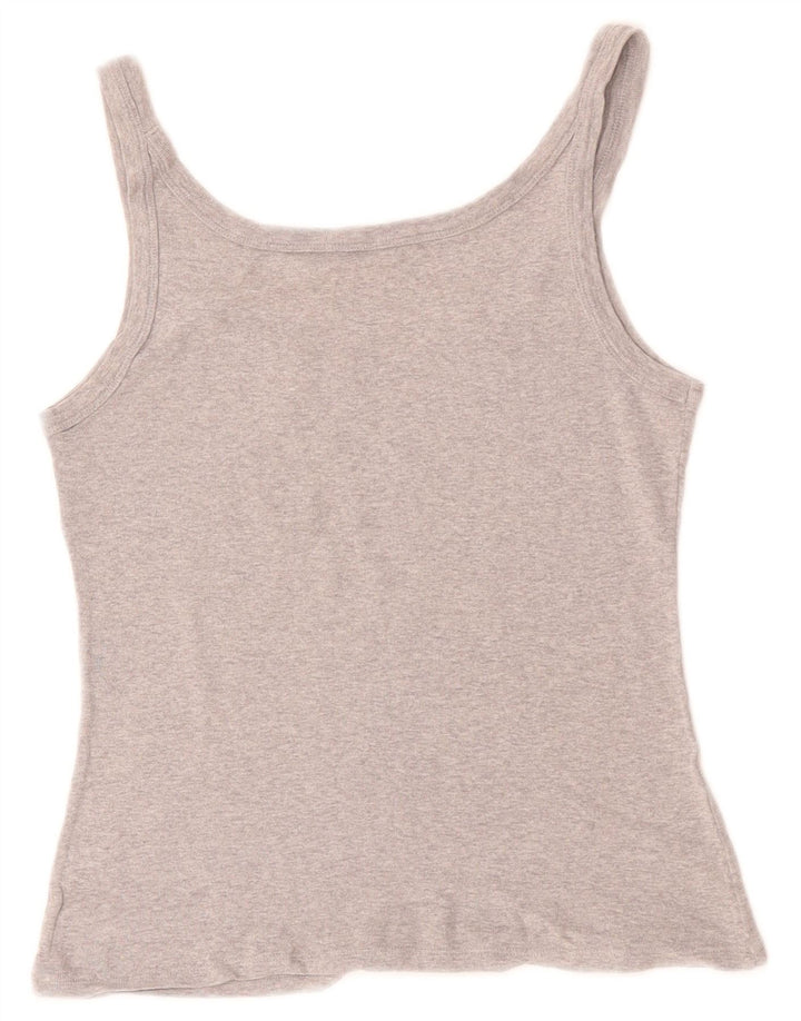 Top de colete gráfico feminino BENETTON UK 8 pequeno cinza