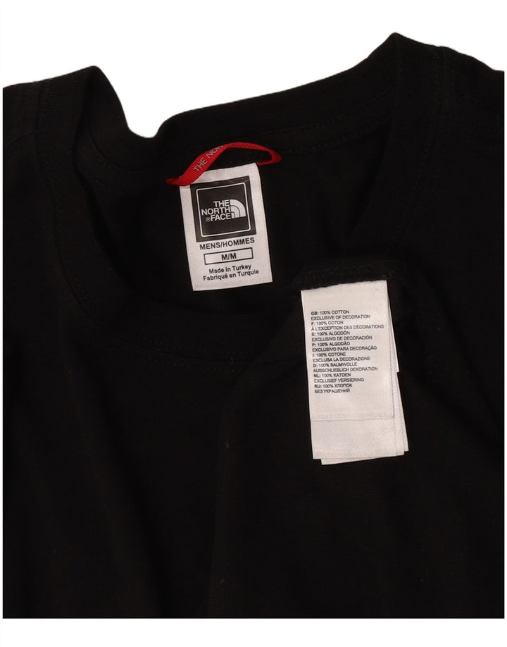 Camiseta gráfica masculina The North Face Top médio algodão preto