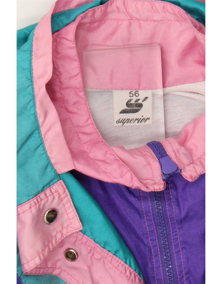 Jaqueta superior de agasalho feminino superior IT 56 4XL Colorblock multicolorido