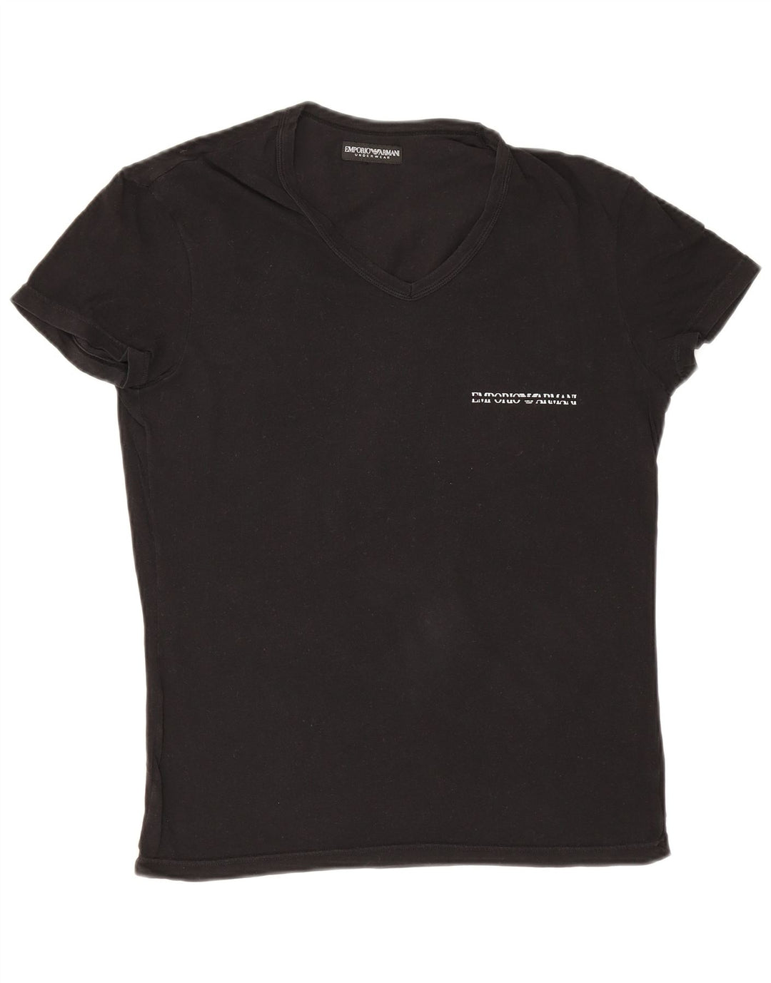 Camiseta masculina Emporio Armani Top médio algodão preto