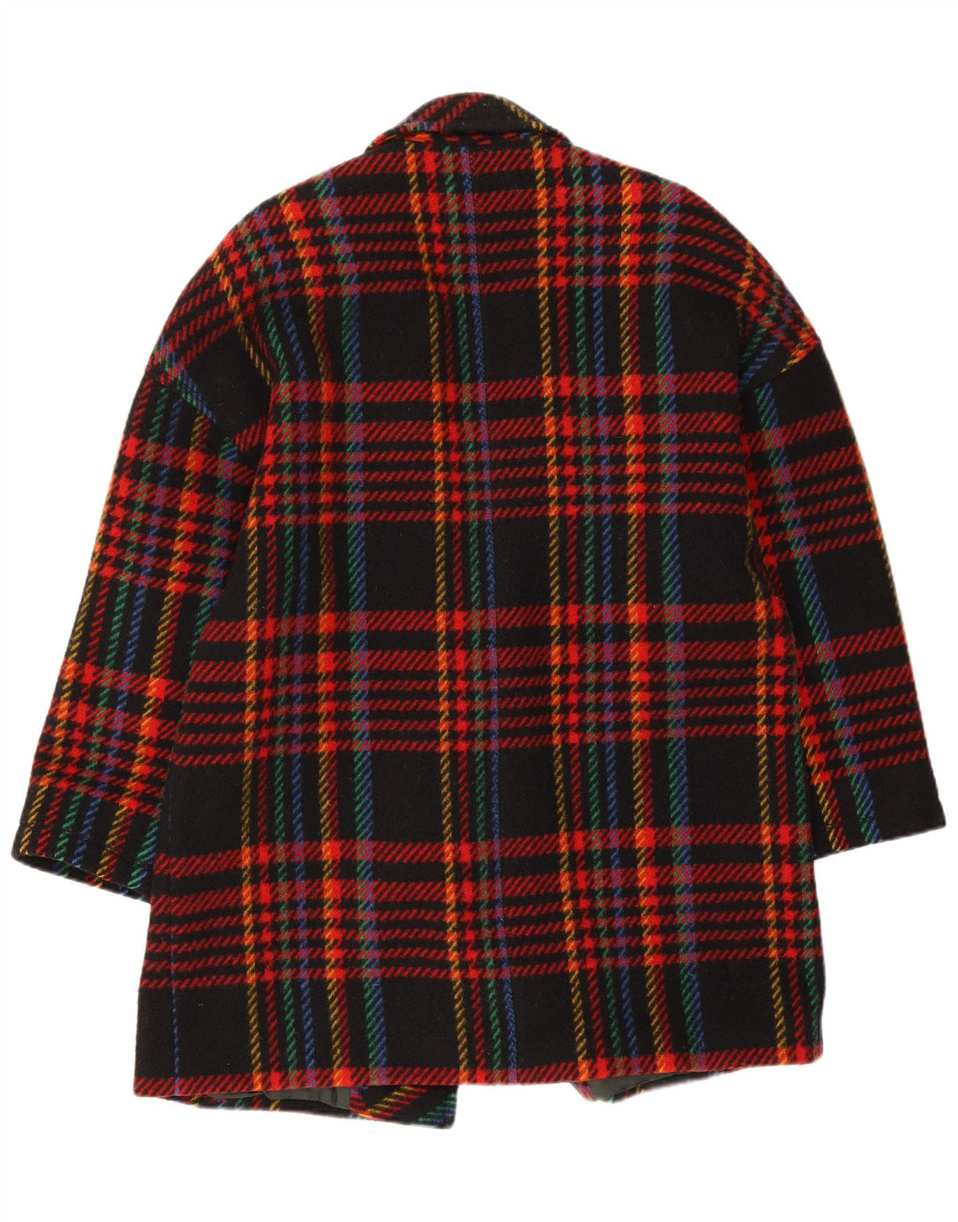 Jaqueta blazer feminina vintage com 1 botão IT 46 grande xadrez multicolorido