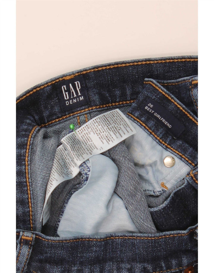Jeans feminino Gap Girlfriend Slim W26 L27 algodão azul