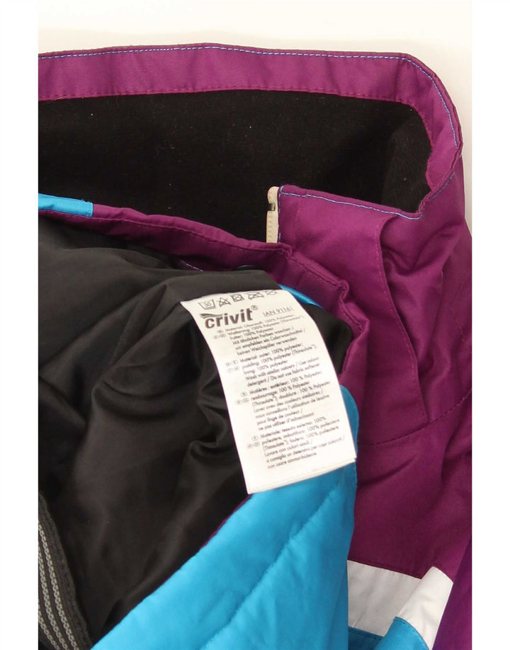 Jaqueta de esqui feminina Crivit UK 16 grande poliéster colorblock roxo
