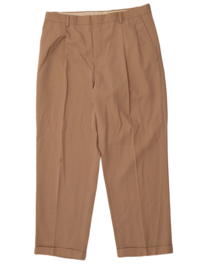 Calça Chino Masculina Eddie Bauer W36 L30 Poliéster Bege