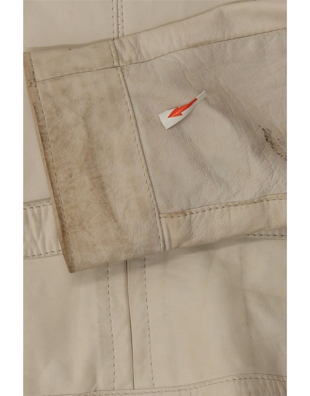 Jaqueta de couro feminina Kor@Kor IT 48 XL em couro branco