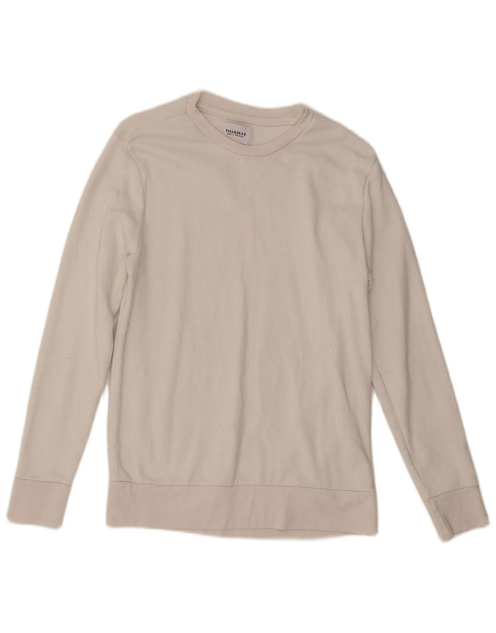 Moletom masculino PULL & BEAR XS de algodão branco