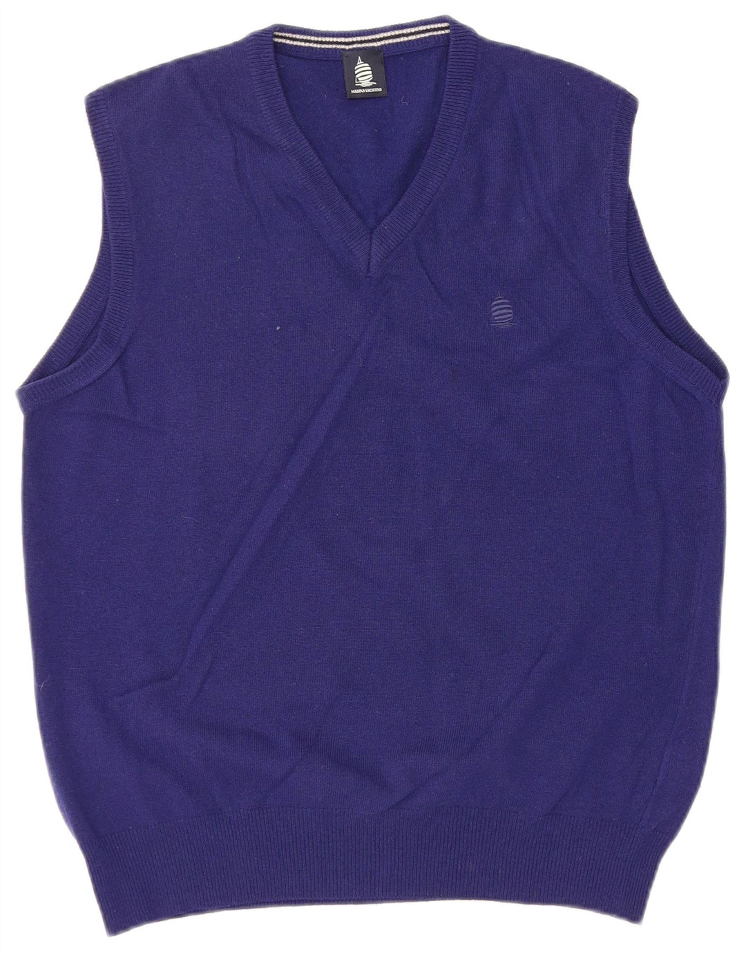 Marina Yachting Mens Colete Regata Grande Lã Virgem Azul
