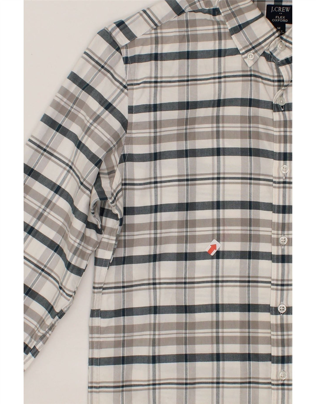 J. CREW Mens Slim Fit Shirt Medium Grey Check Cotton Vintage J. Crew and Second-Hand J. Crew from Messina Hembry 
