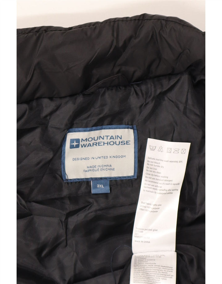 Colete acolchoado masculino Mountain Warehouse UK 46 3XL preto nylon