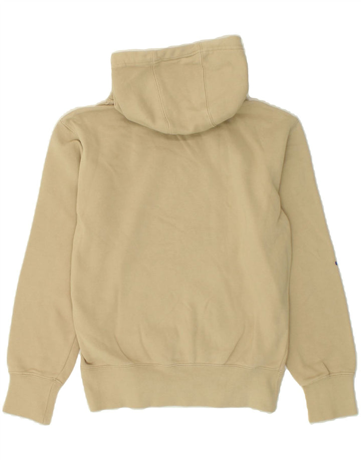 CHAMPION Womens Graphic Hoodie Jumper UK 6 XS Beige Cotton Vintage Champion and Second-Hand Champion from Messina Hembry 
