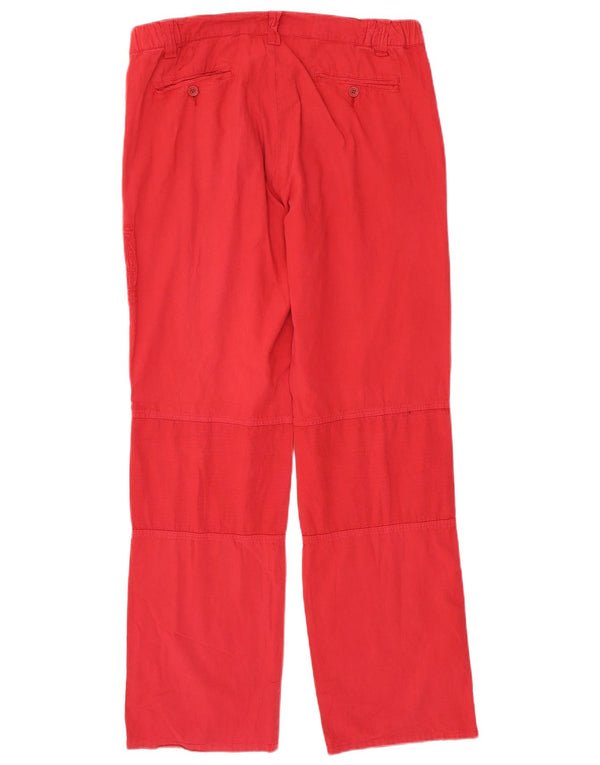 Calça chino reta masculina North Sails IT 52 XL W36 L33 algodão vermelho
