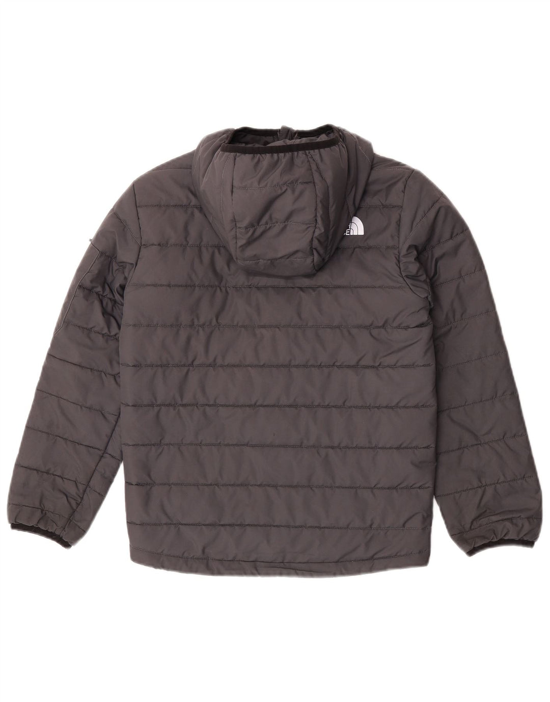 Jaqueta acolchoada com capuz The North Face Boys 11-12 anos grande poliéster cinza
