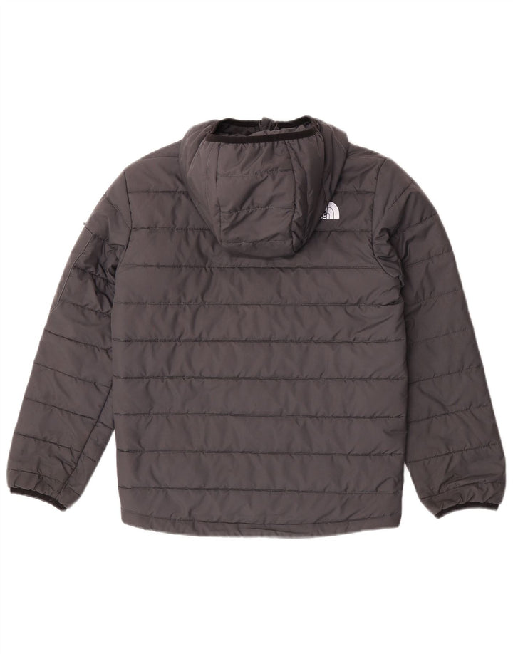 Jaqueta acolchoada com capuz The North Face Boys 11-12 anos grande poliéster cinza