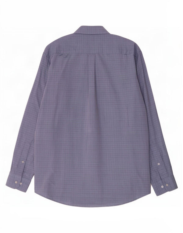 Camisa masculina St. Bernard tamanho 39 15 1/2 xadrez azul médio