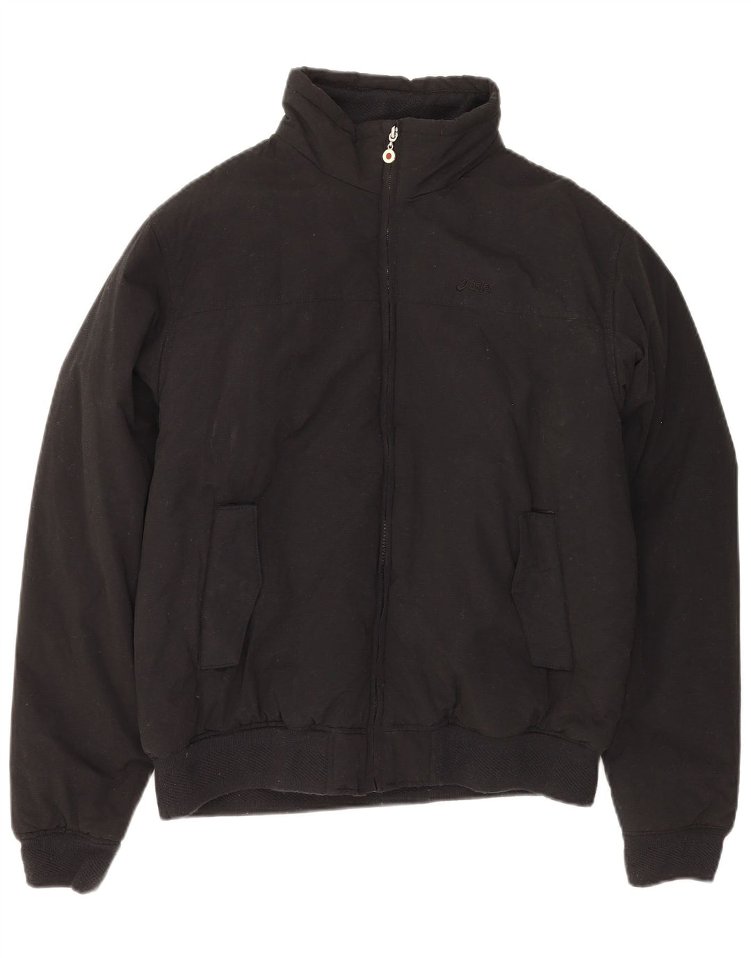 Jaqueta corta-vento masculina ASICS UK 40 grande algodão preto