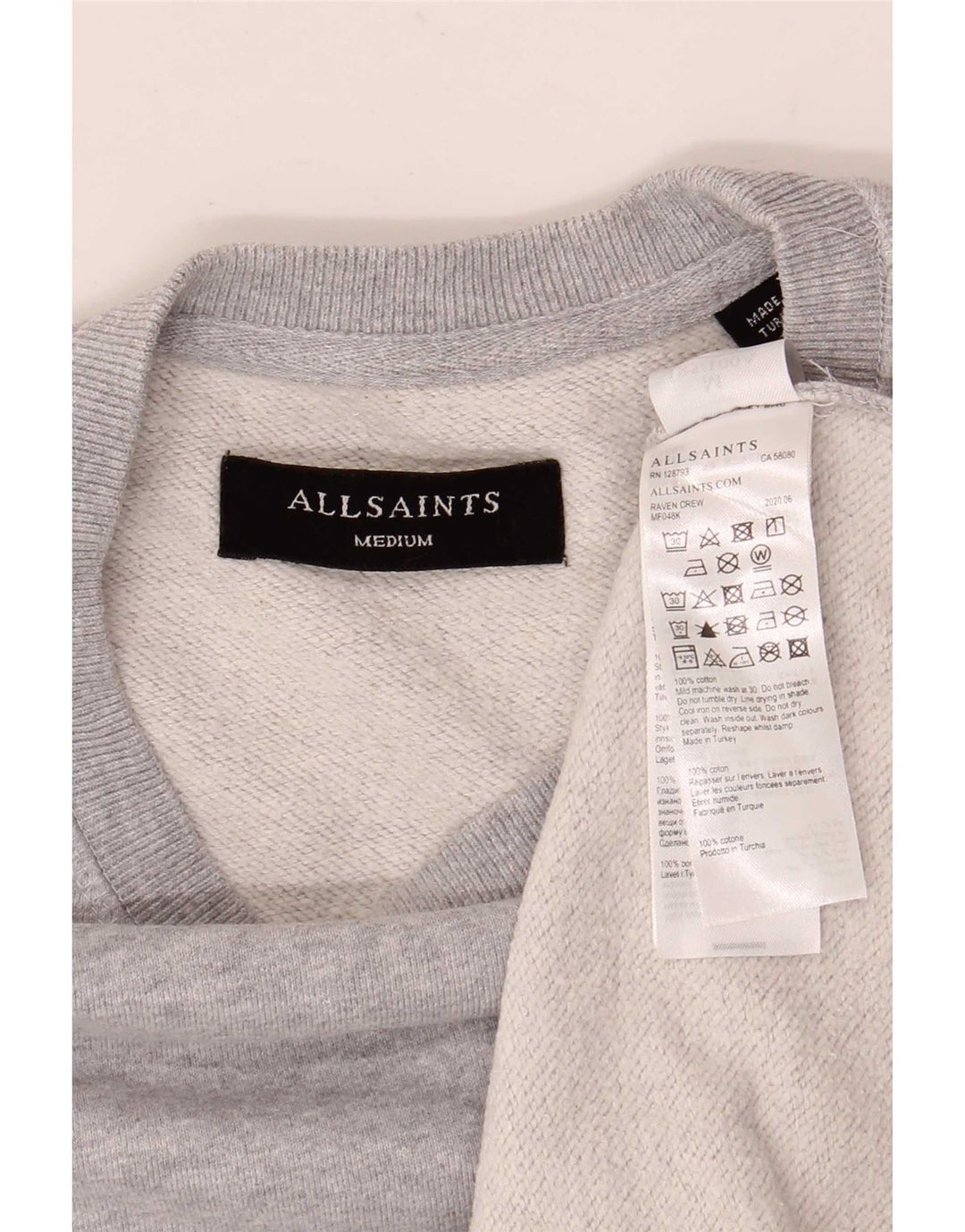 All Saints moletom masculino jumper médio algodão cinza