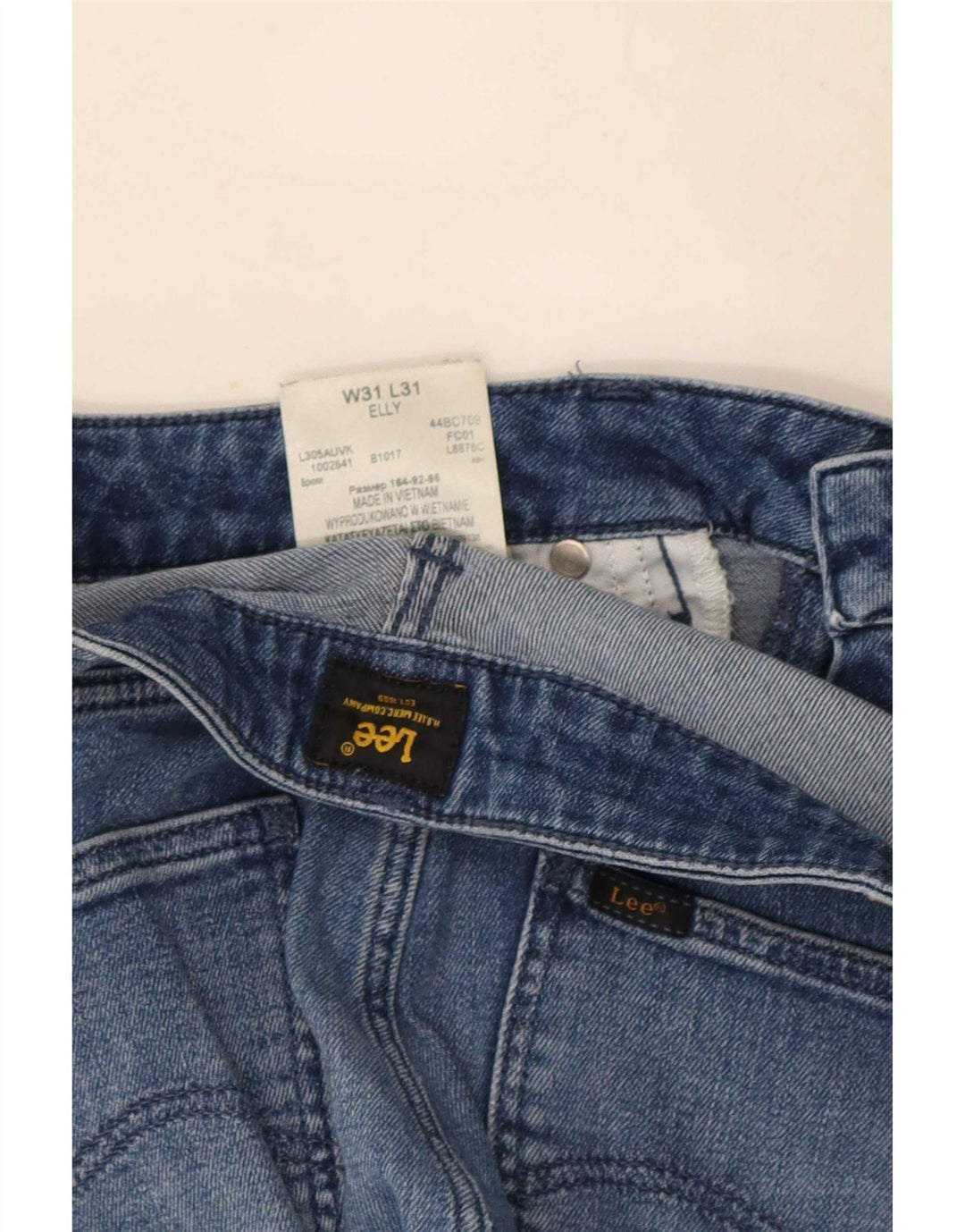 Lee Womens Elly Slim Jeans W31 L31 Azul Algodão