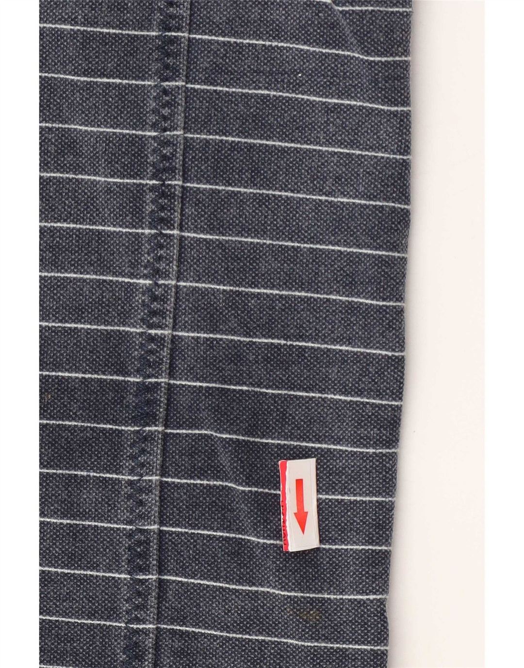 Fat Face Masculino Zip Neck Moletom Jumper Médio Azul Marinho Listrado Algodão