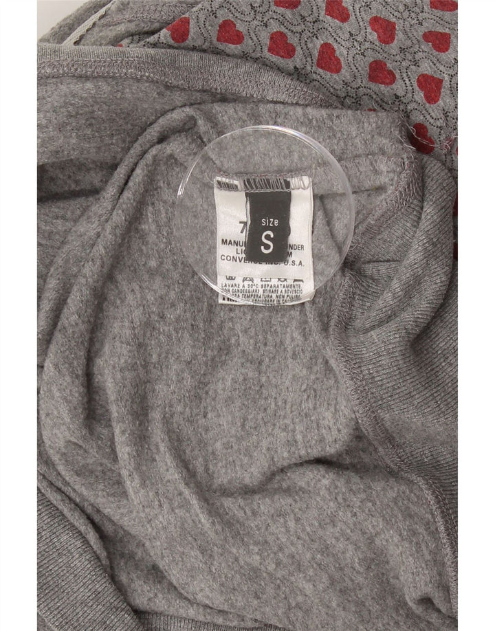 CONVERSE Womens Hoodie Jumper UK 10 Small Grey Spotted Cotton Vintage Converse and Second-Hand Converse from Messina Hembry 
