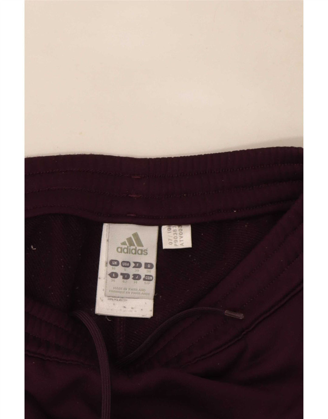 Calças de treino femininas Adidas UK 10 pequeno roxo poliéster