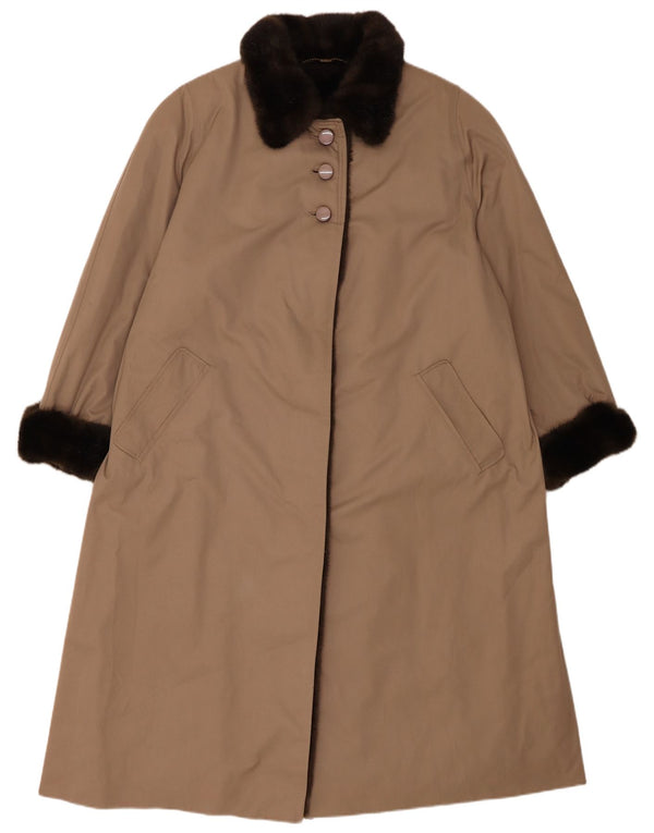 Sobretudo feminino Valmeline UK 20 2XL poliéster marrom