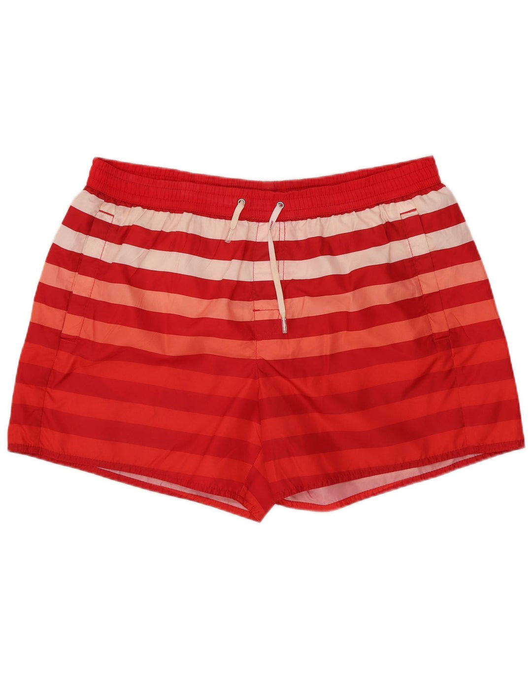 COAST Shorts de natação feminino UK 18 XL poliéster listrado vermelho