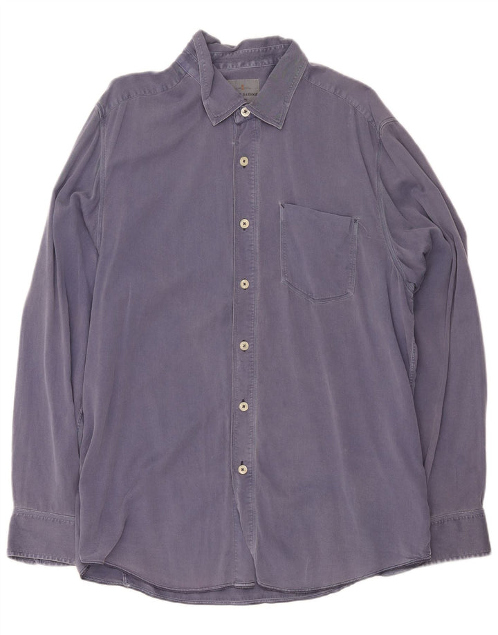 Camisa masculina Tommy Bahama grande algodão azul marinho
