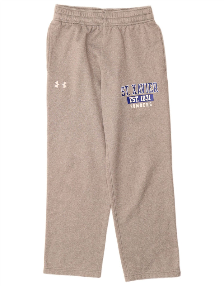 UNDER ARMOUR Calça de treino masculina gráfica pequena poliéster cinza