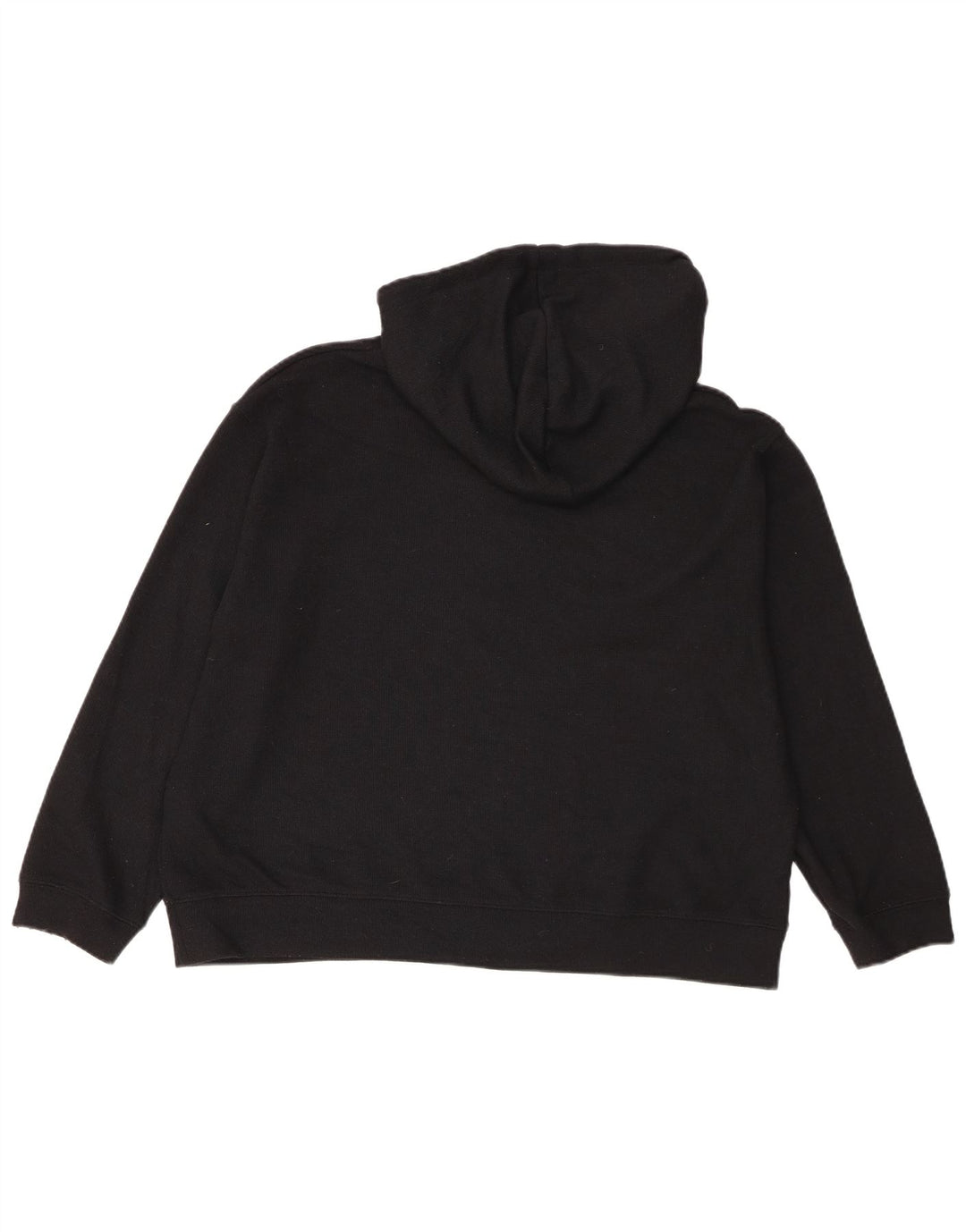 Zara Womens Oversized Hoodie Jumper UK 14 Médio Preto Poliéster