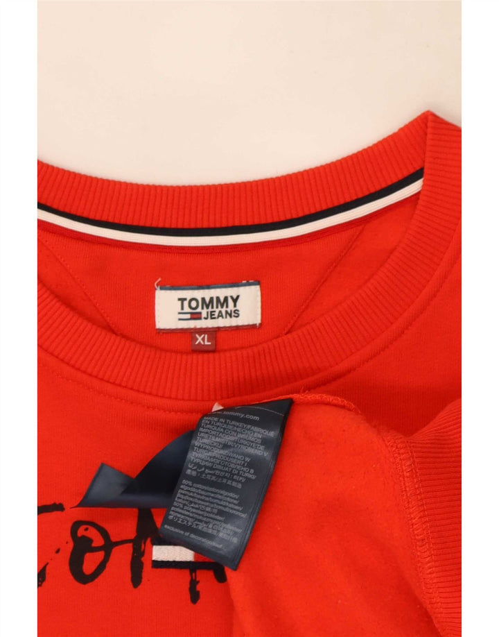 Tommy Hilfiger moletom gráfico masculino Jumper XL algodão vermelho