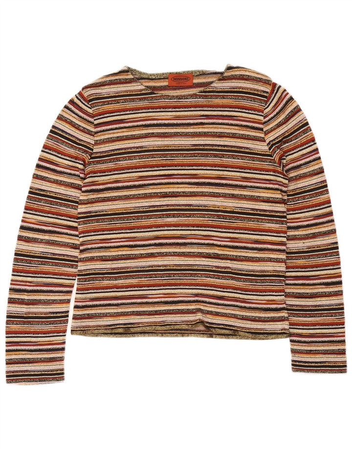 Blusa feminina Missoni UK 12 listrada média multicolorida