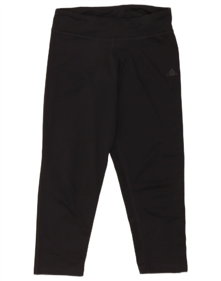 Adidas Womens Capri Leggings UK 8/10 Pequeno Poliéster Preto