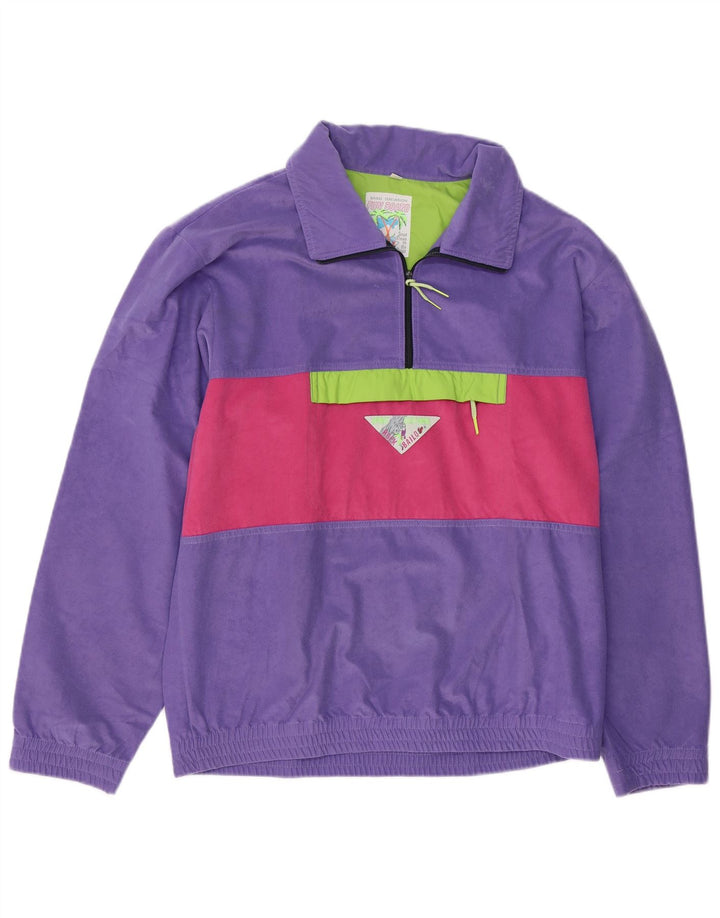 Bailo Pulôver gráfico feminino com estampa de agasalho EU 46 XL roxo colorblock