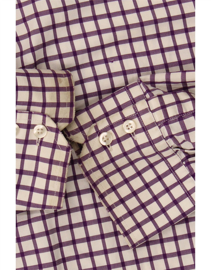 TOMMY HILFIGER Mens Shirt 2XL Purple Check Cotton Vintage Tommy Hilfiger and Second-Hand Tommy Hilfiger from Messina Hembry 