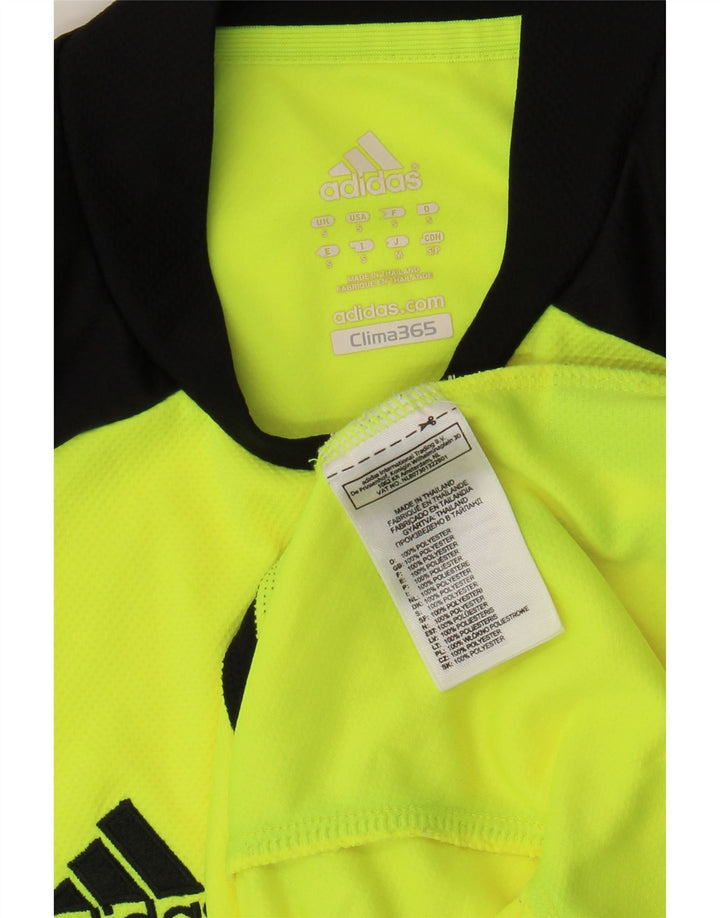 Adidas Masculino Clima 365 Camiseta Top Pequeno Verde Colorblock Poliéster