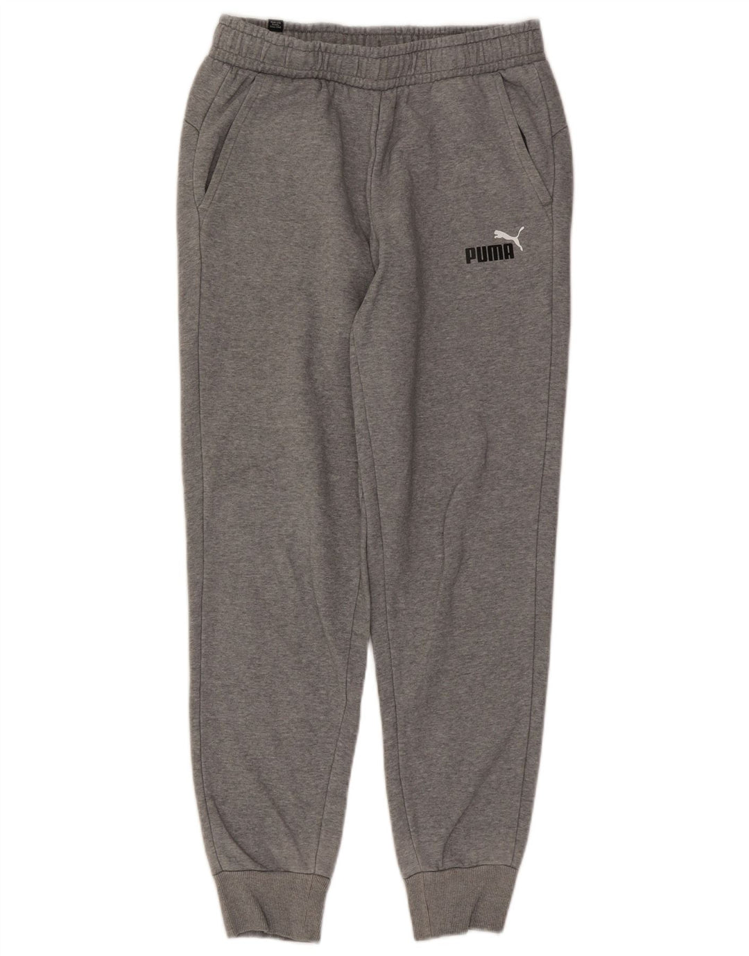 Calça de treino feminina Puma Joggers UK 12 algodão cinza médio