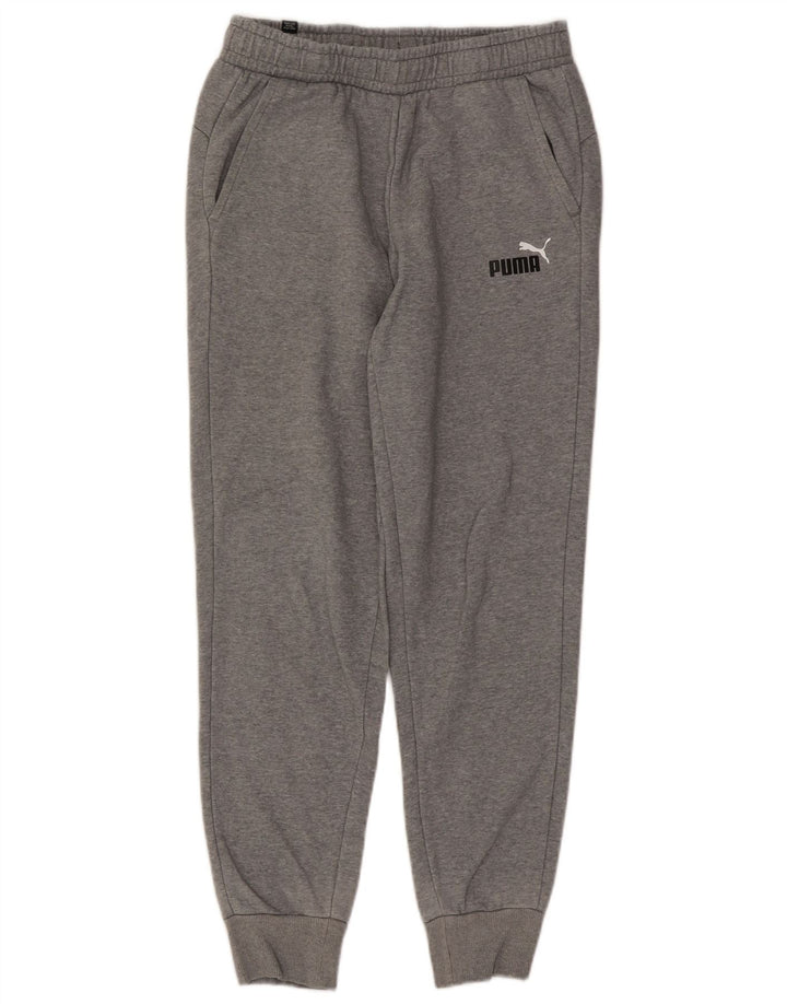 Calça de treino feminina Puma Joggers UK 12 algodão cinza médio