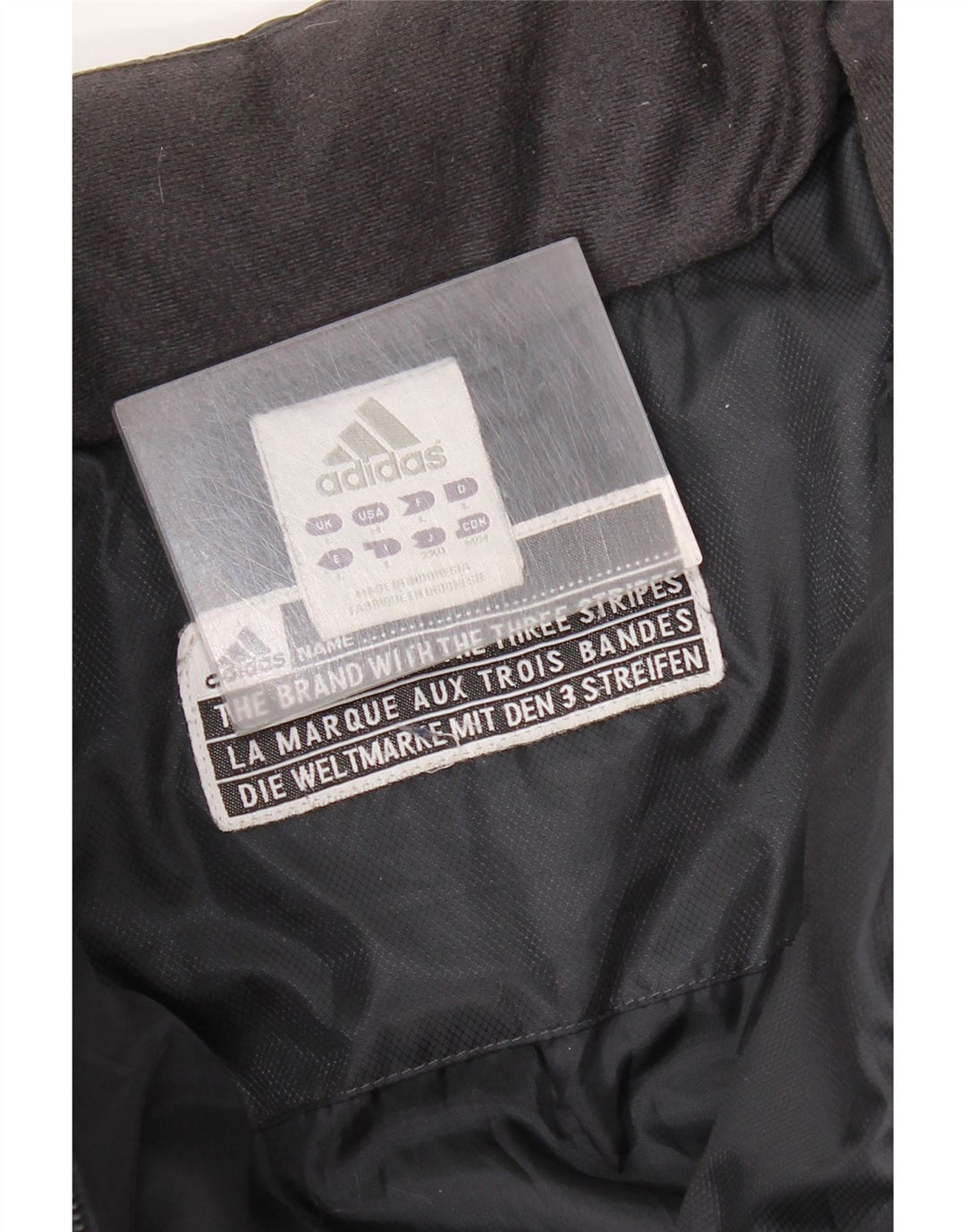 Jaqueta acolchoada masculina Adidas UK 40 grande poliéster azul marinho