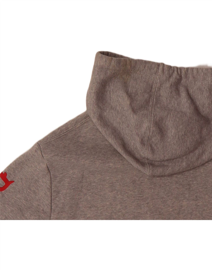 DC Mens Graphic Hoodie Jumper Algodão Cinza Médio
